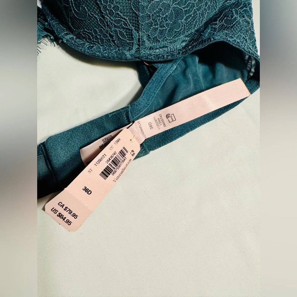 Victoria"s Secret 36D Dream Angels - Lace push-up bra - Midnight Jade - Picture 6 of 7